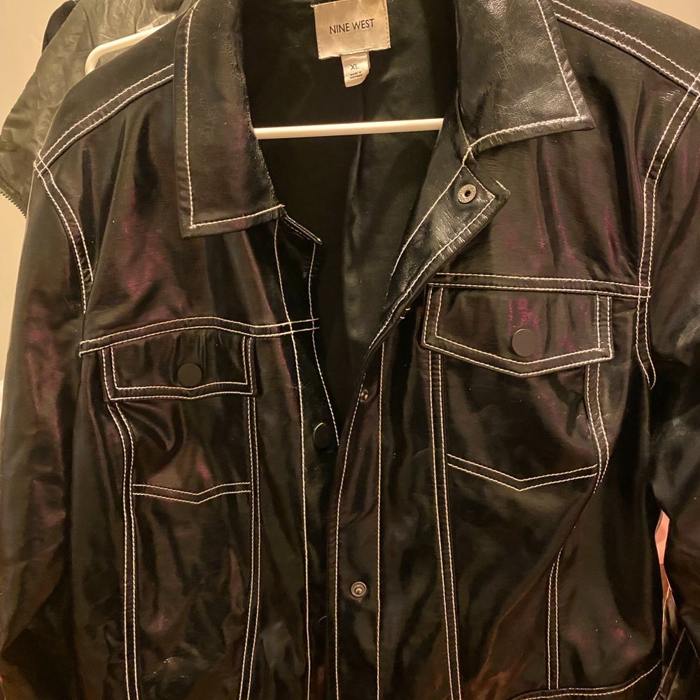 Nine West Patent leather jacket XL